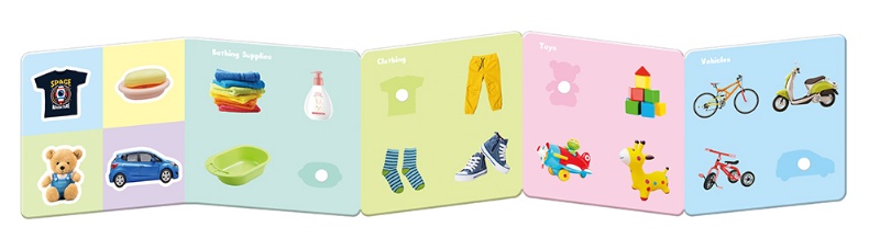 【Matching Game】（6冊套組） 《Colors》《Shapes》 《Daily Life》《Fruit》 《Stuff》《123》 ※附贈《親子互動